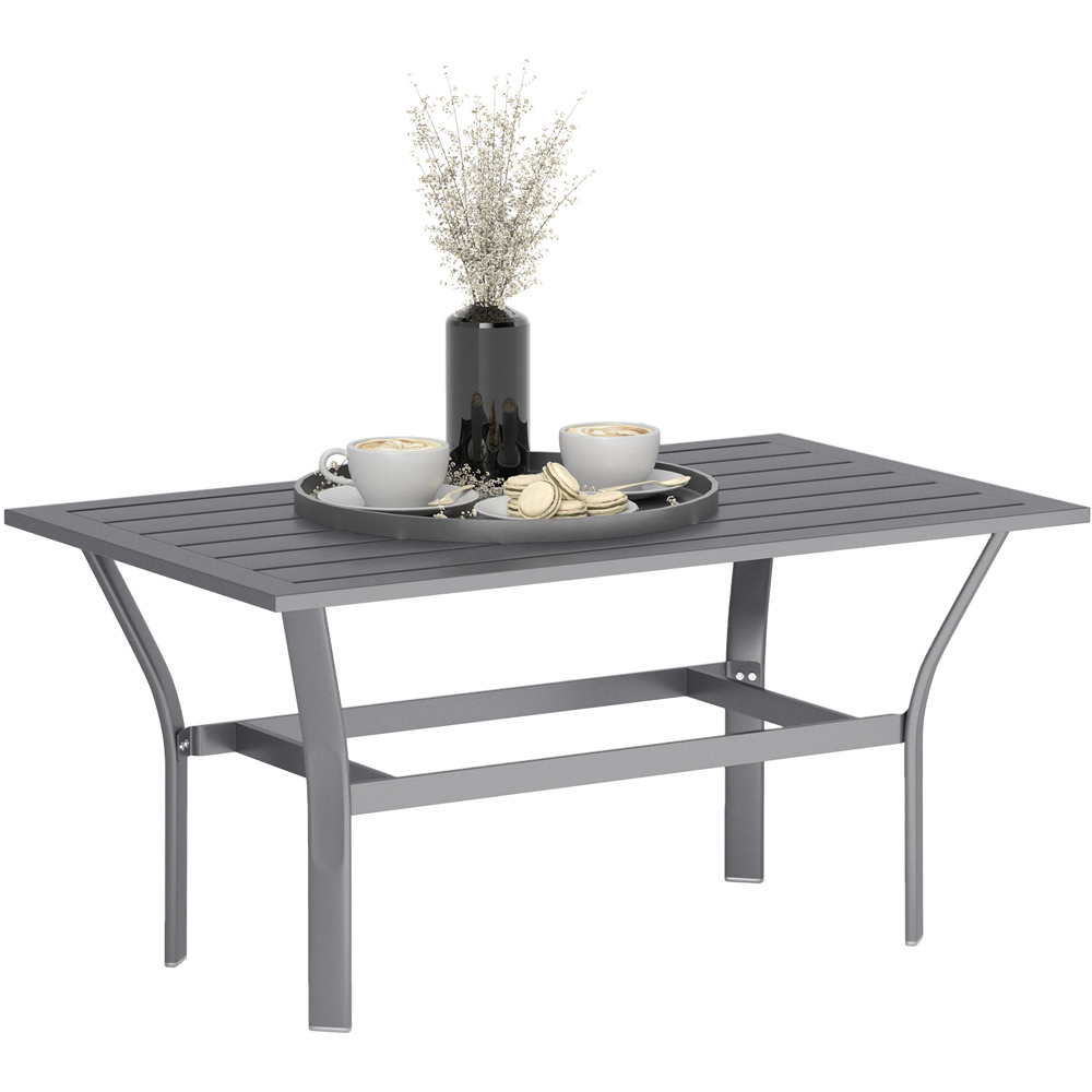 Outsunny Dark Grey Garden Coffee Table Image 2