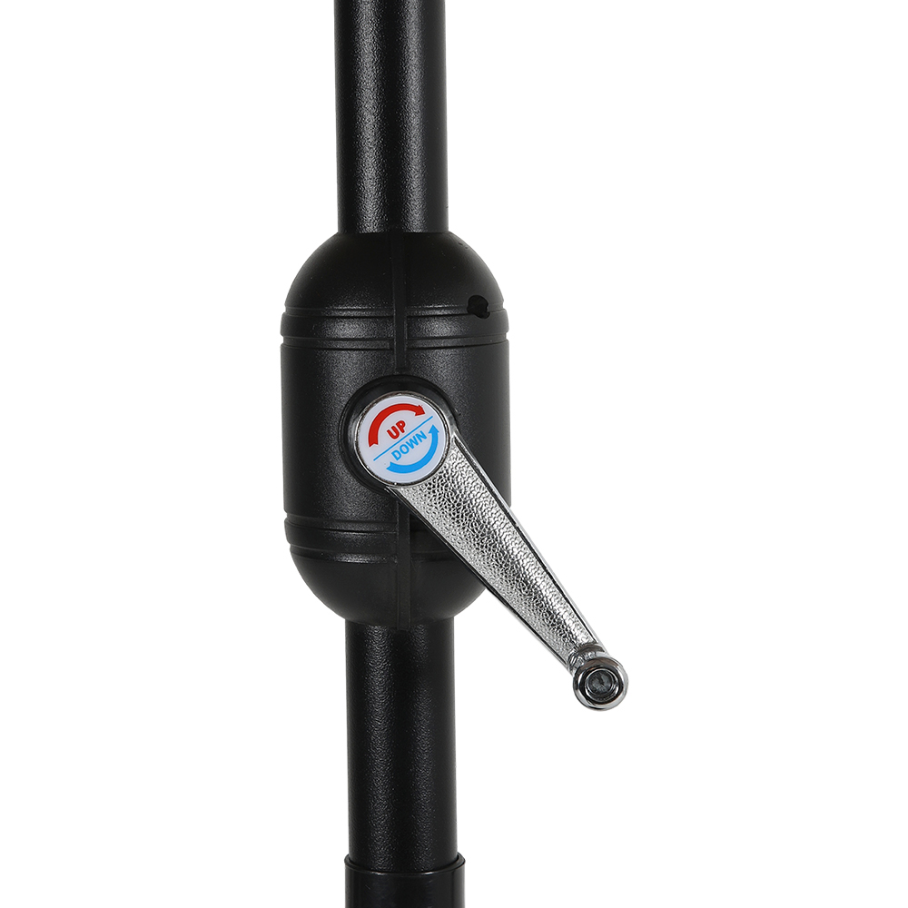 Living and Home Light Grey 3 Tier Crank and Tilt Parasol with Rose Cement Base 3m Image 4