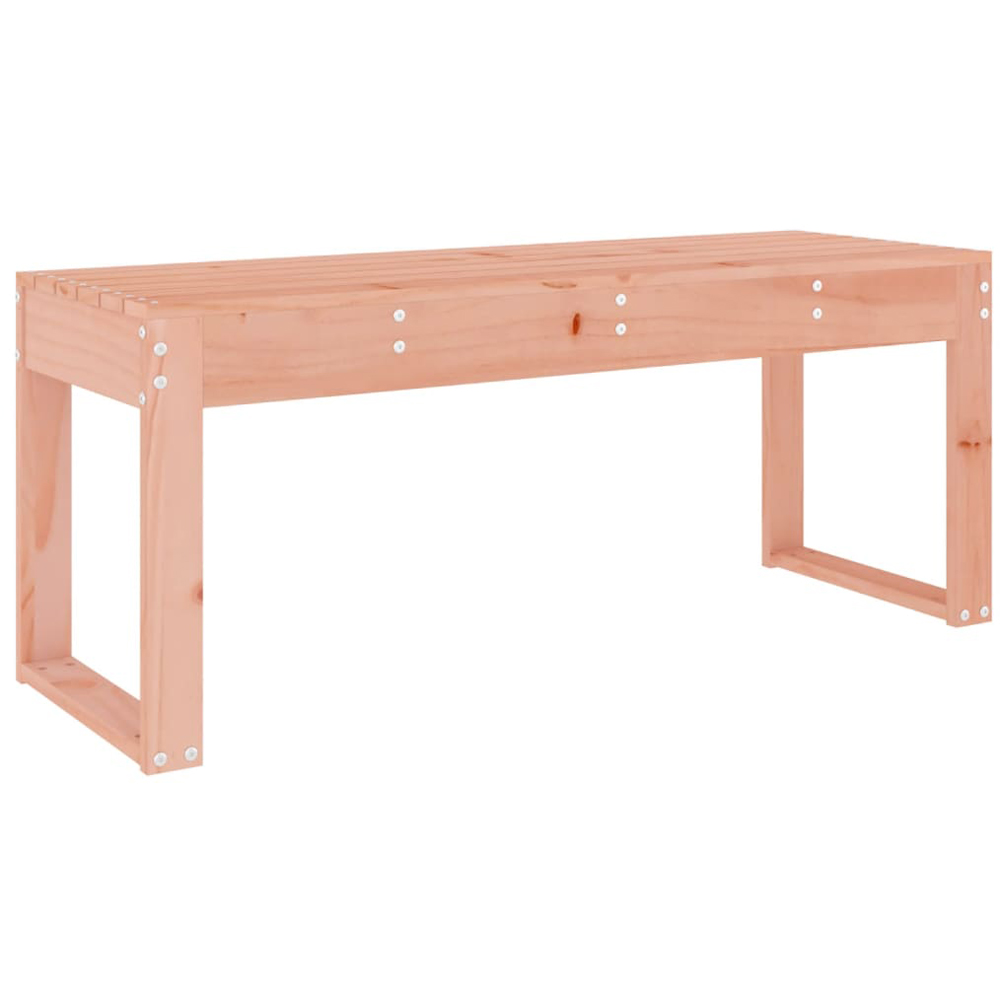 vidaXL Natural Solid Douglas Wood Slatted Garden Bench 110 x 38 x 45cm Image 4