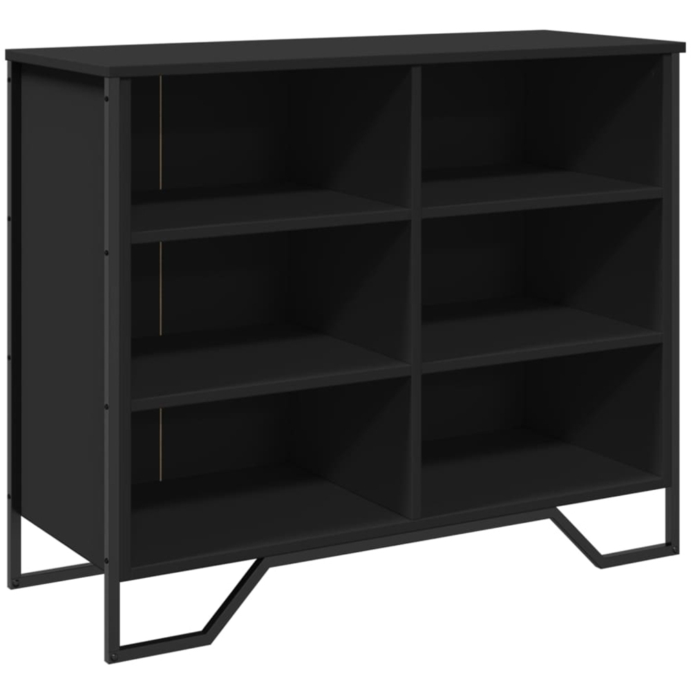 vidaXL 6 Shelf Black Sideboard Image 2