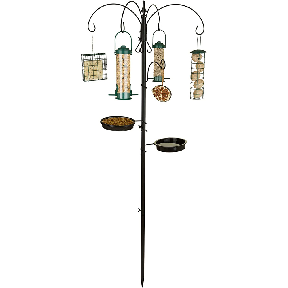 SA Products Premium Bird Feeding Station with 4 Feeders Image 1