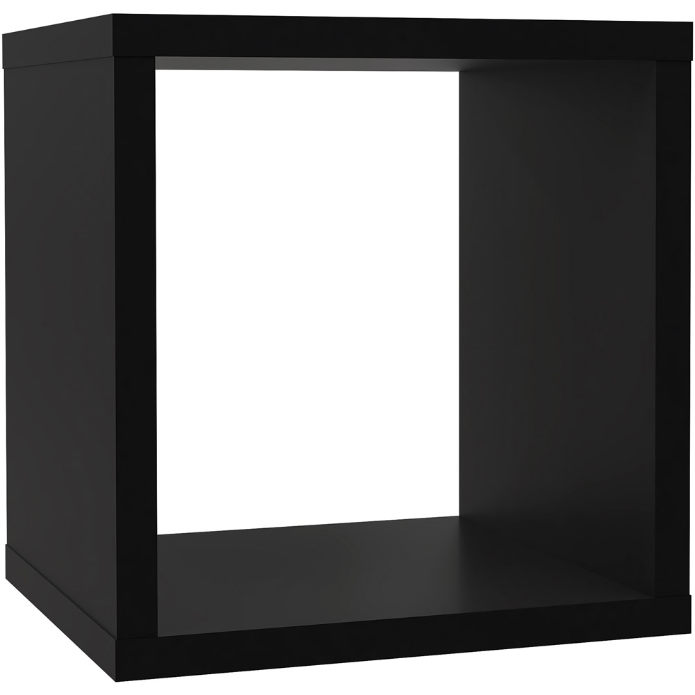 Florence Mauro Single Shelf Matt Black Bookshelf Image 2