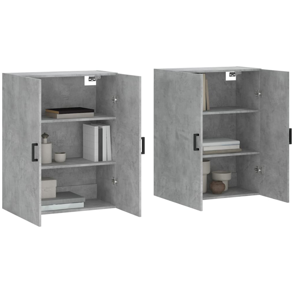 vidaXL 2 Door Concrete Grey Wall Mounted Cabinet Set of 2 Image 3