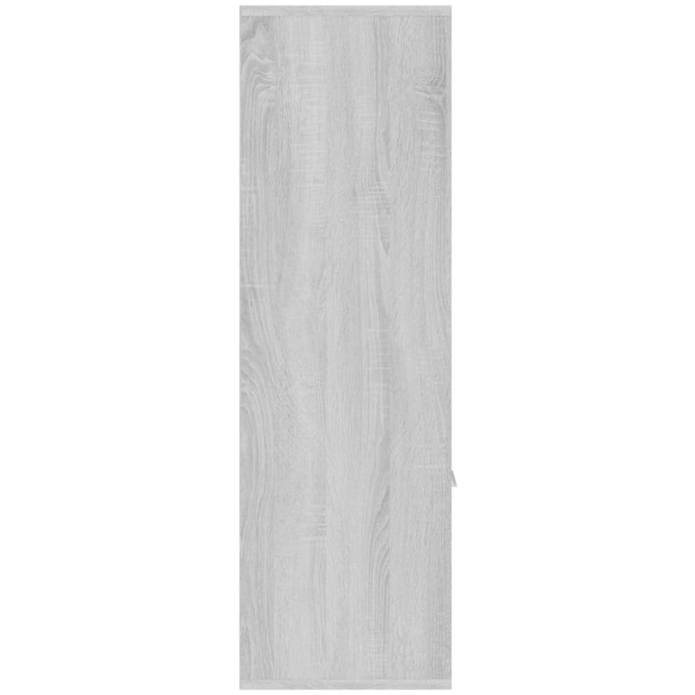 vidaXL 2 Door 7 Shelf Grey Sonoma Oak Bookcase Image 4