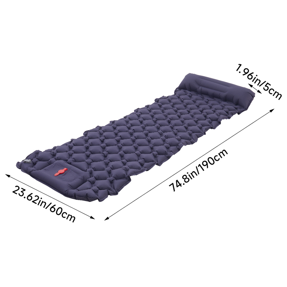 Living and Home Navy Blue Inflatable Sleeping Pad Air Bed 190 x 60cm Image 8