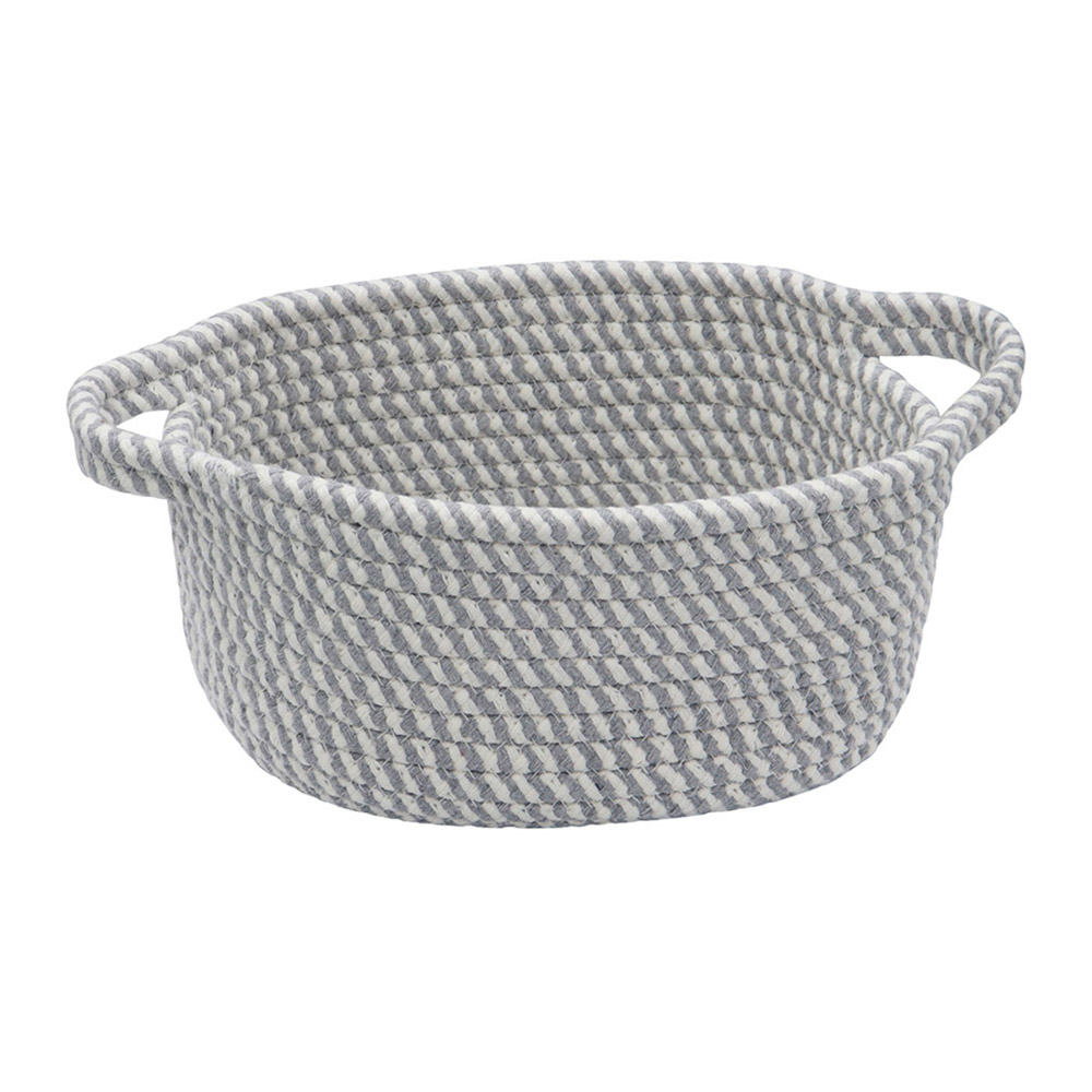 JVL Edison Oval Cotton Rope Storage Basket 3 Pack Image 4