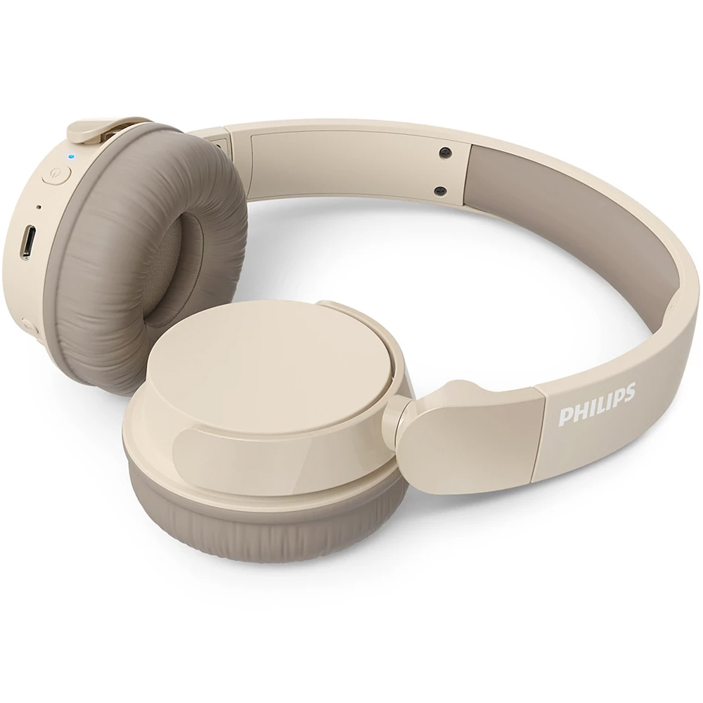 Philips TAH3209 Beige Passive Noise Isolation Lightweight On-Ear Wireless BT Headphones Image 2