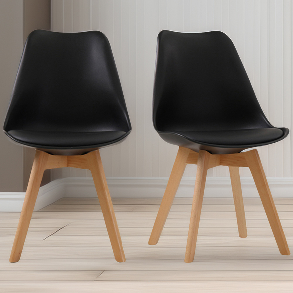 Louvre Set of 2 Black Dining Chair Image 1