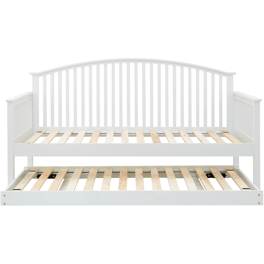 GFW Madrid Single White Wooden Day Bed with Trundle Image 7