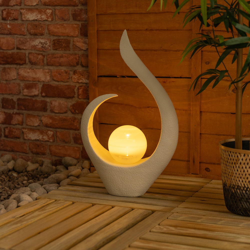 ValueLight Abstract White Outdoor Solar Decorative Light Image 4