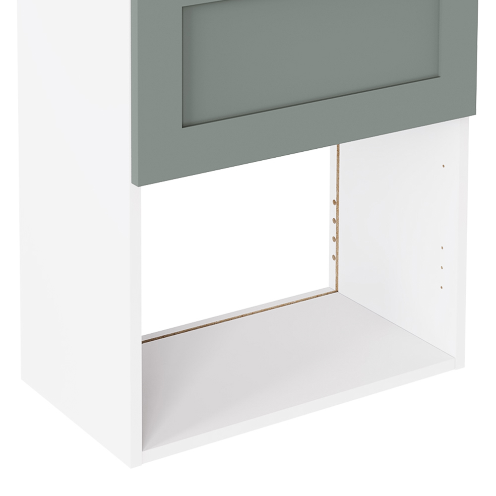 Kitchen Kit Shaker Matt Sage Green Microwave Wall Unit 600mm Image 3
