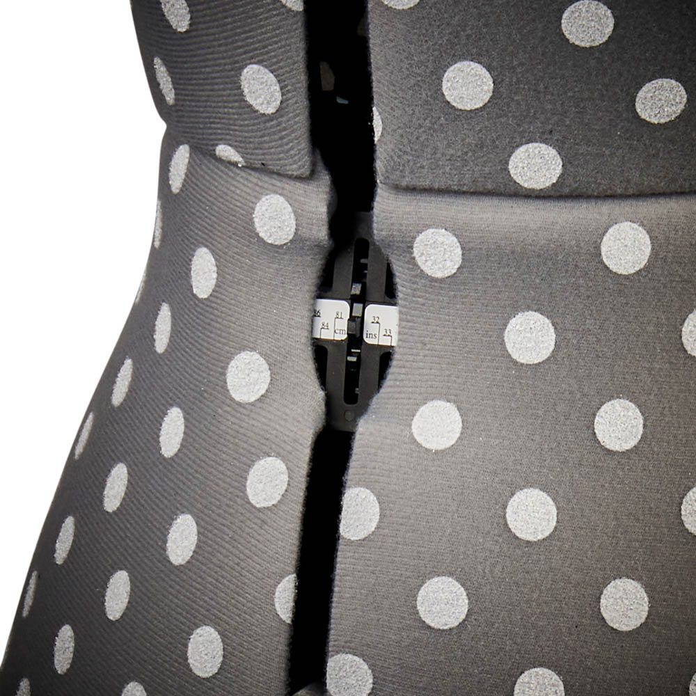 Sewing Online 5916A Grey Polka Adjustable 8-Part Dressmakers Dummy with Hem Marker Small Image 6