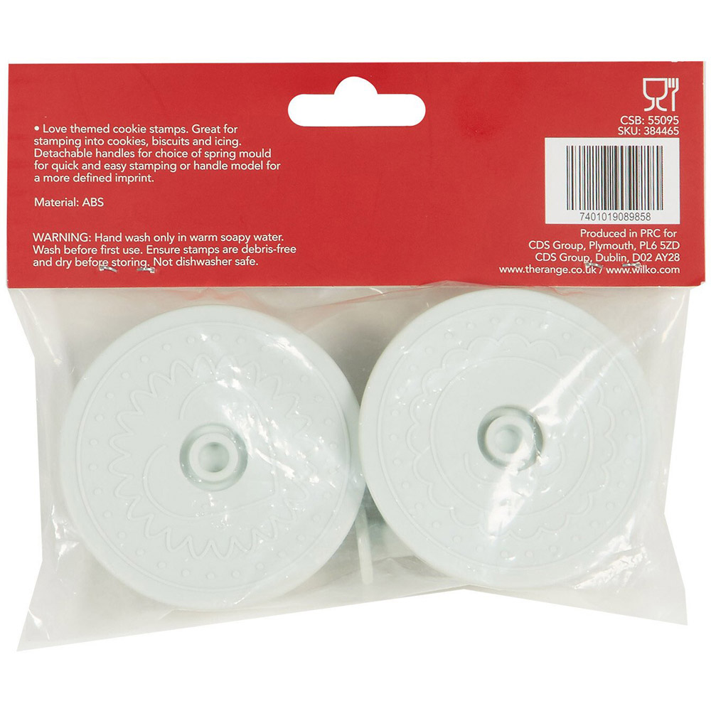 Set of 2 Valentines Cookie Stamp - Grey Image 2