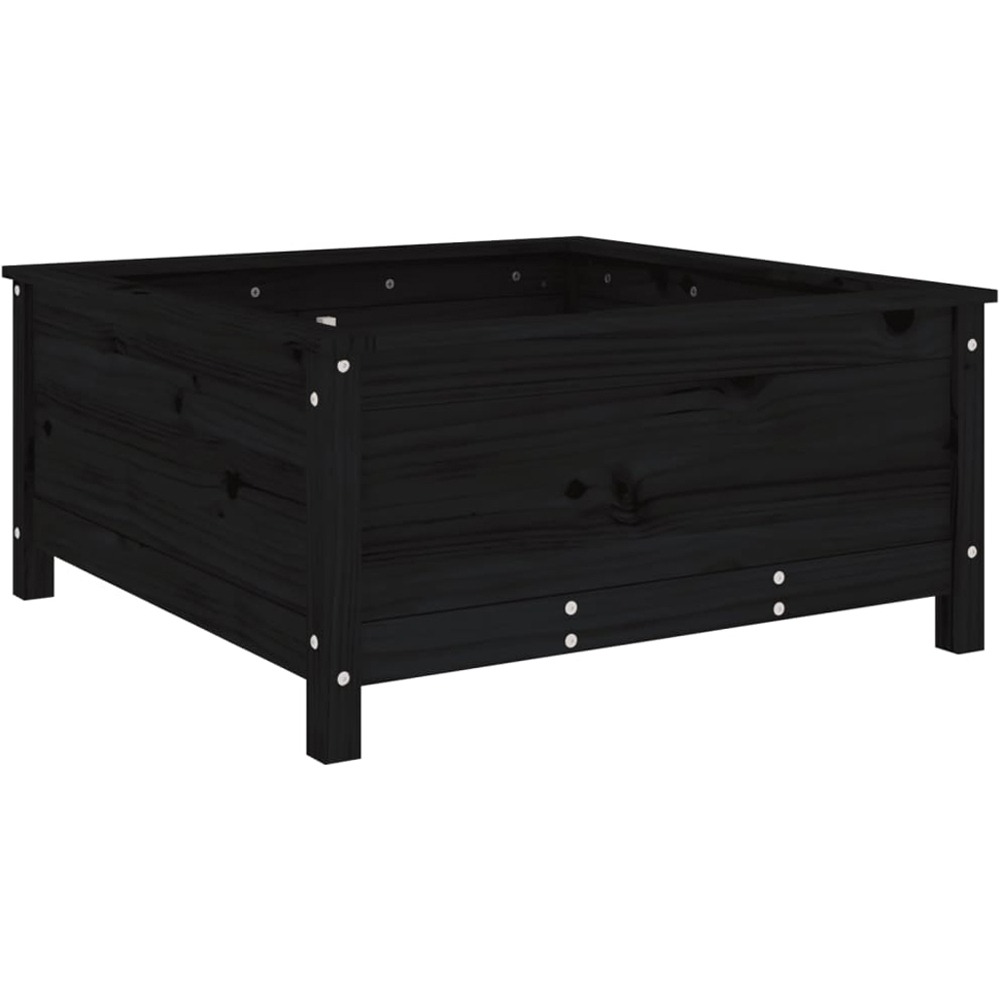 vidaXL Black Solid Pine Wood Raised Garden Planter 39 x 82.5 x 82.5cm Image 3
