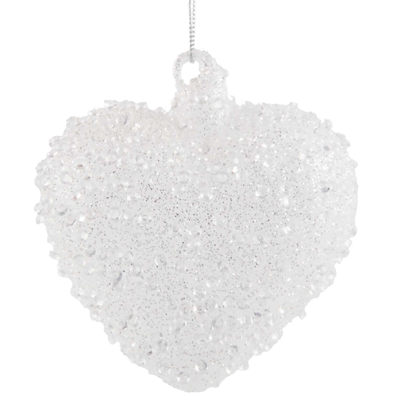 Frosted Glass Heart Decoration Image 1