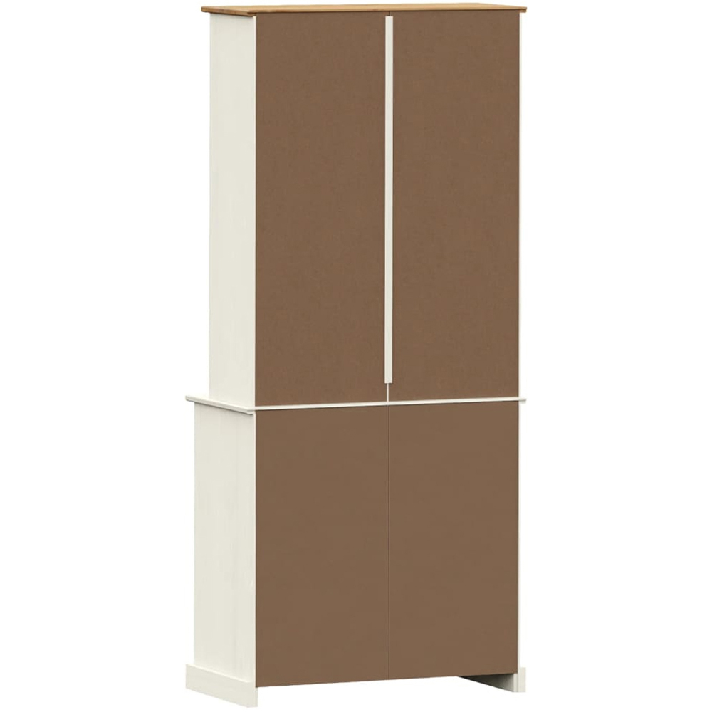 vidaXL Vigo 3 Door 3 Drawer White Solid Pine Wood Highboard Image 7