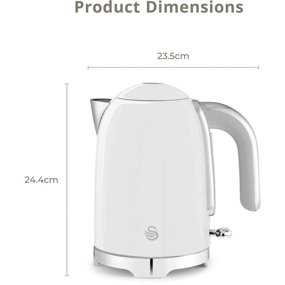 Swan Solace EEJB317 White 2 Slice Toaster and 1.7L Kettle Set Image 8