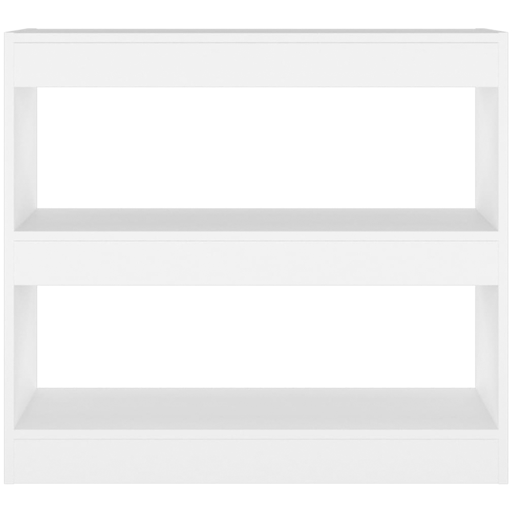 vidaXL 2 Shelf White Bookcase Image 3