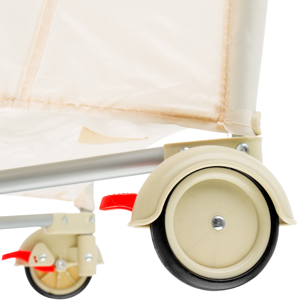tectake Kids Beige Dog Travel Cot with Changing Mat Image 5