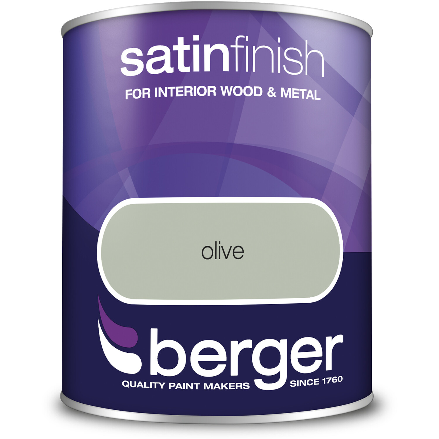 Berger Wood and Metal Olive Satin Finish Paint 750ml Image 2