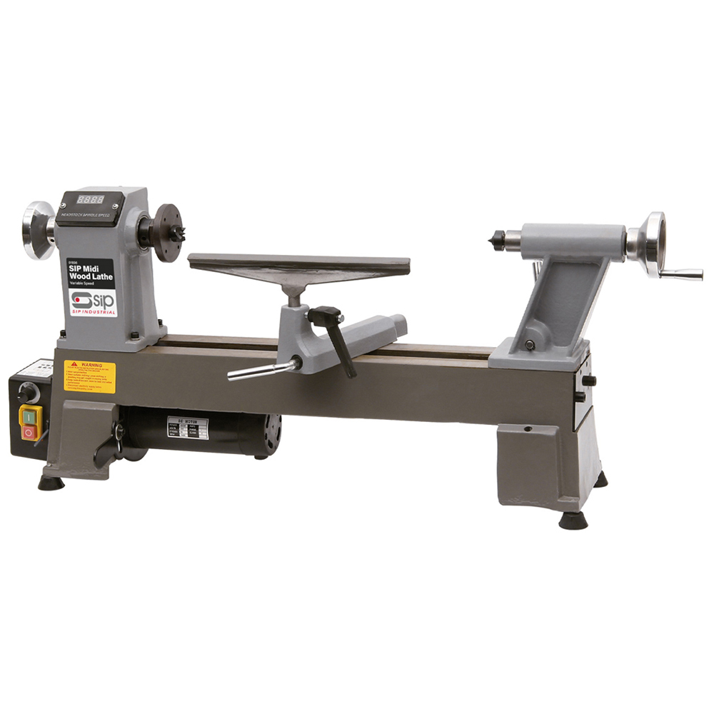 SIP Variable Speed Cast Iron Midi Wood Lathe Image 1