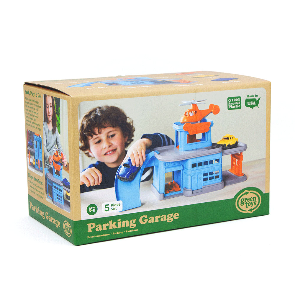 BigJigs Toys Green Toys Parking Garage Playset Image 6