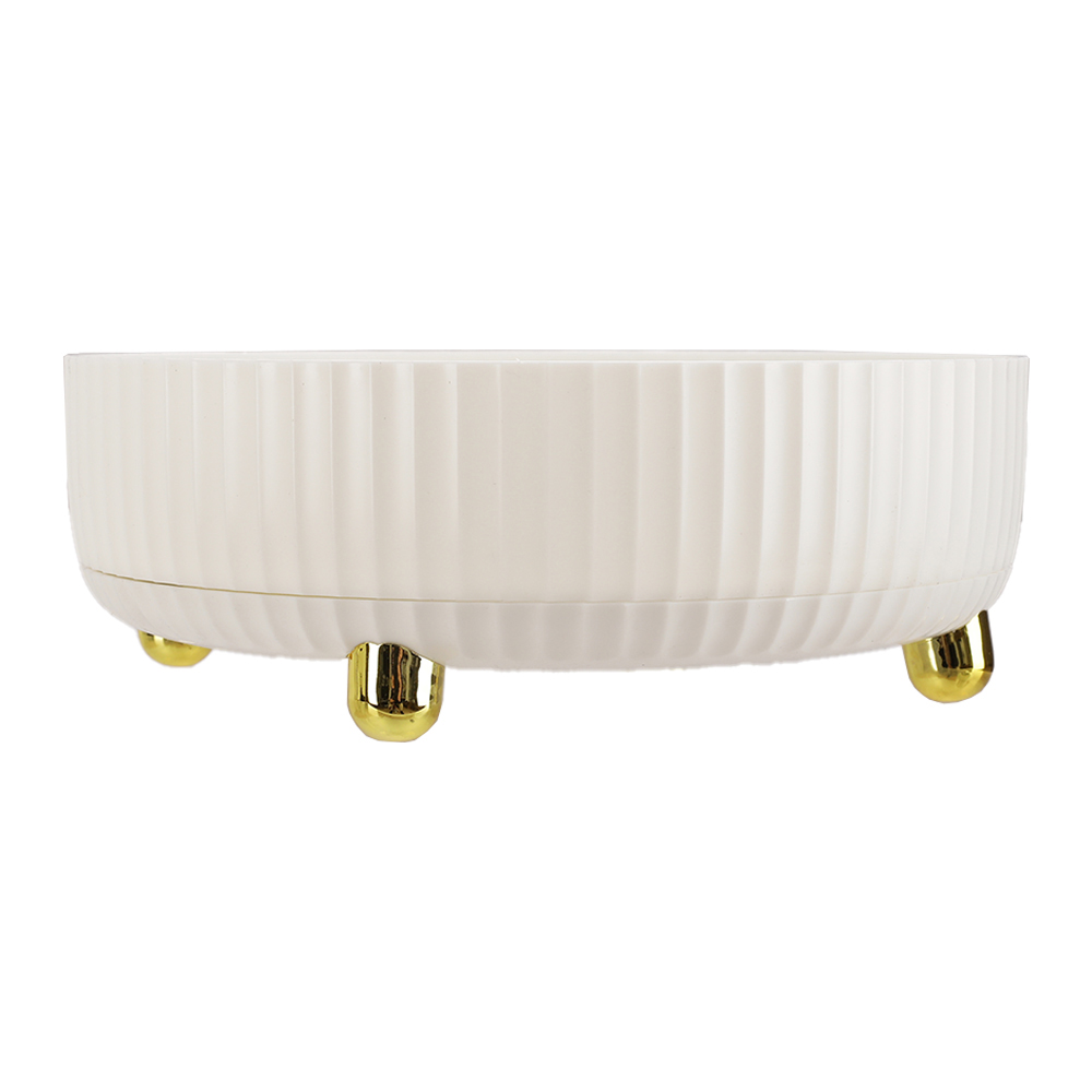 Living and Home White Rotating Round Spice Storage Rack Image 1
