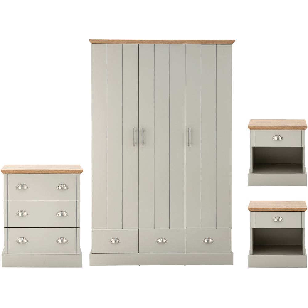 GFW Kendal Grey 4 Piece Bedroom Furniture Set Image 2