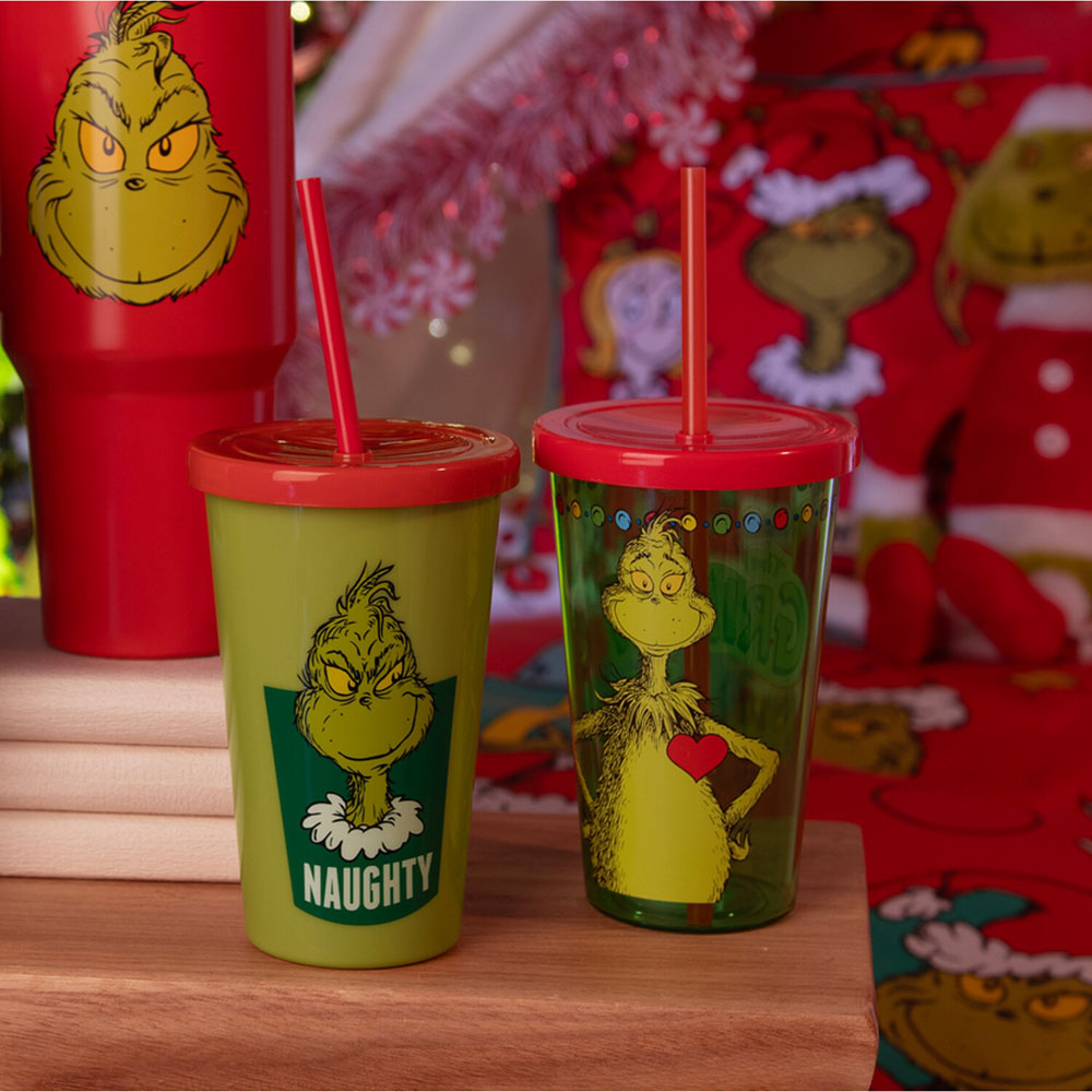 The Grinch Tumbler with Straw Image 2