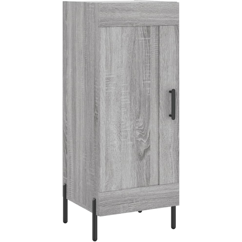 vidaXL Single Door Grey Sonoma Wooden Sideboard Image 2