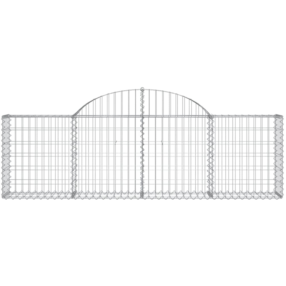 vidaXL Silver Galvanised Iron Gabion Basket 200 x 30 x 60/80cm 25 Pack Image 2