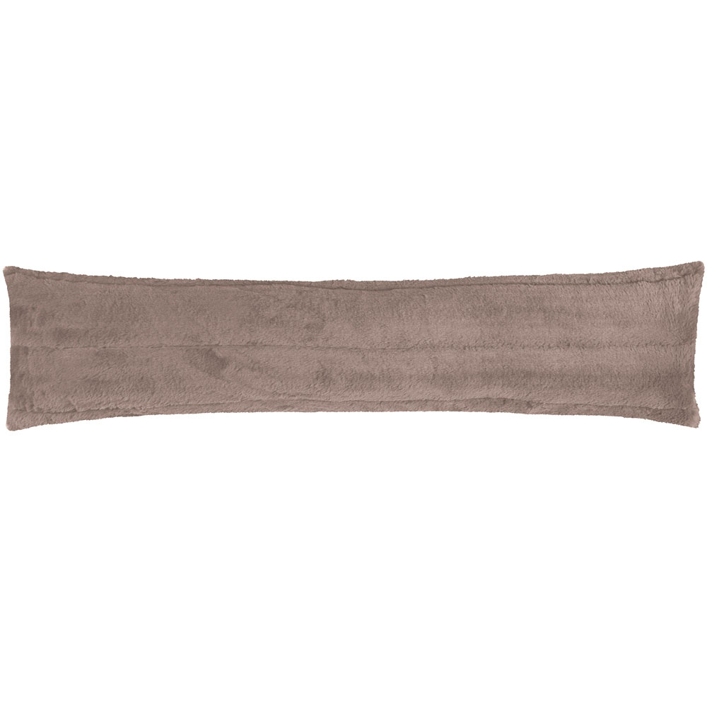 Paoletti Empress Taupe Faux Fur Draught Excluder Image 1