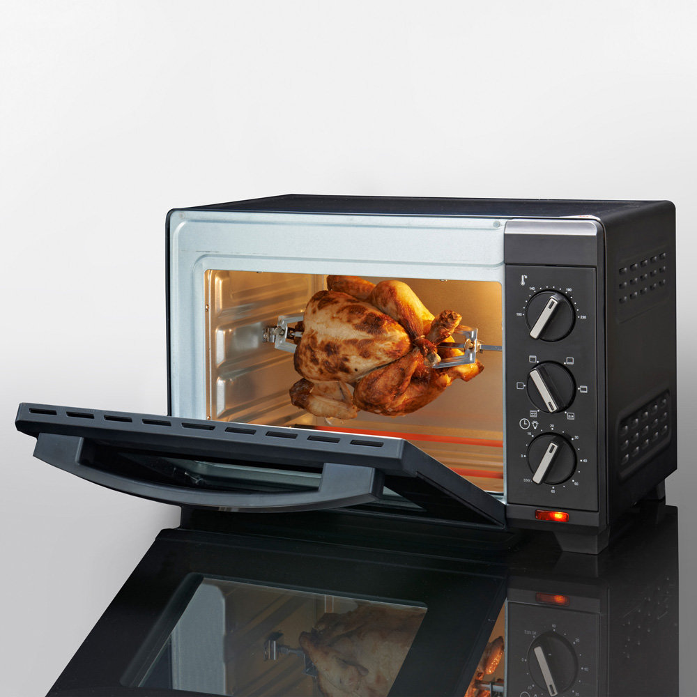 Quest 35389 Black 20L Rotisserie Electric Mini Oven Image 4