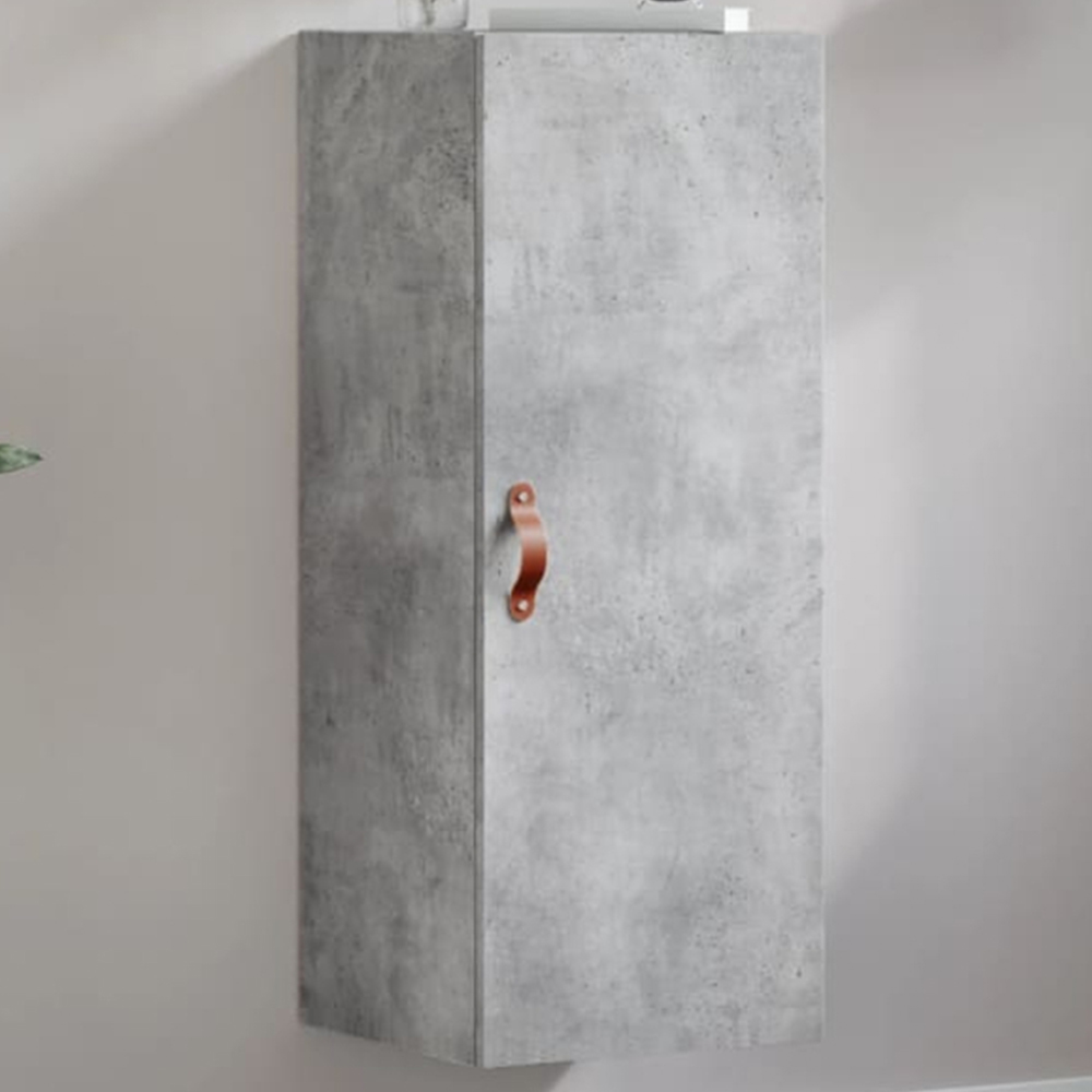 vidaXL Single Door Concrete Grey Wall Mounted Narrow Cabinet Image 1