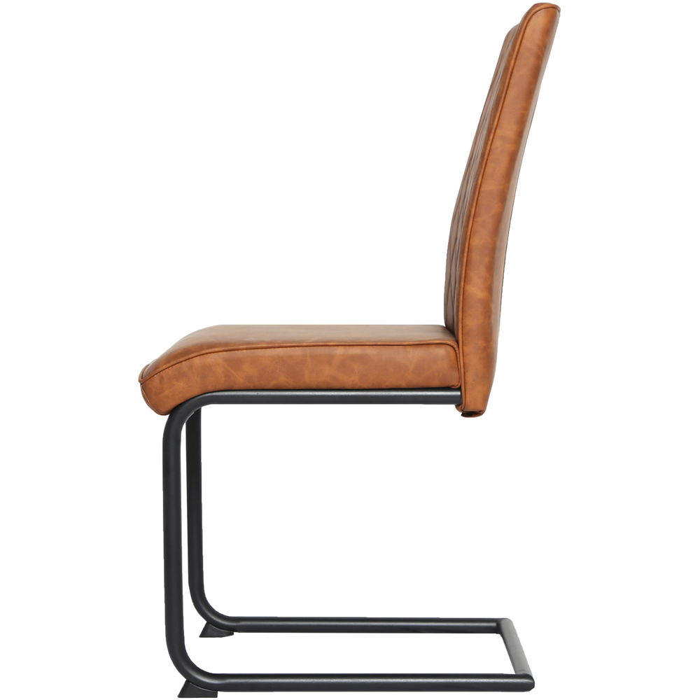 Nestor Set of 2 Tan Industrial Dining Chair Image 4