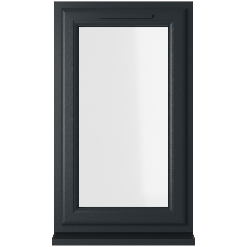 Crystal uPVC Triple Glazed Window Right Hand Side Hung Grey White Clear Glass 610x1115mm Image 1
