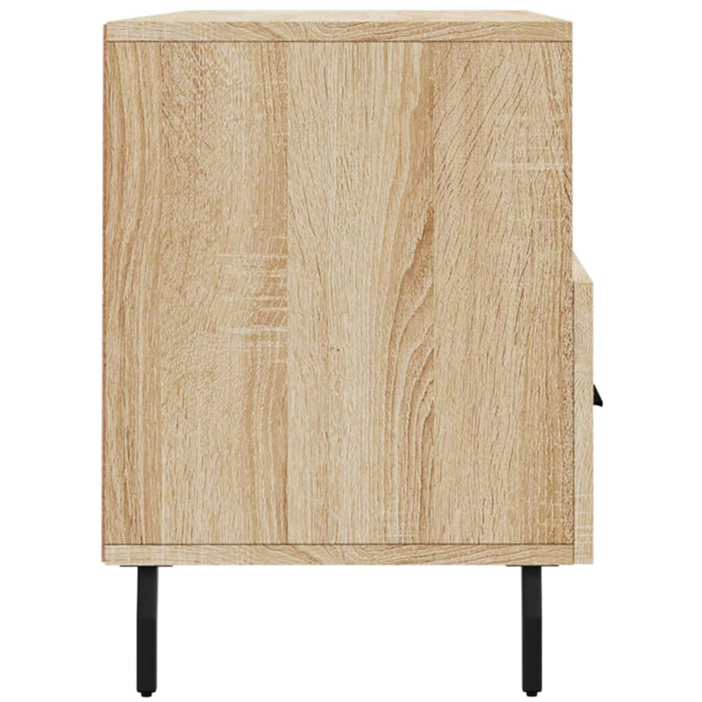 vidaXL 3 Drawer 3 Open Shelf Sonoma Oak TV Cabinet with Metal Stand Image 7