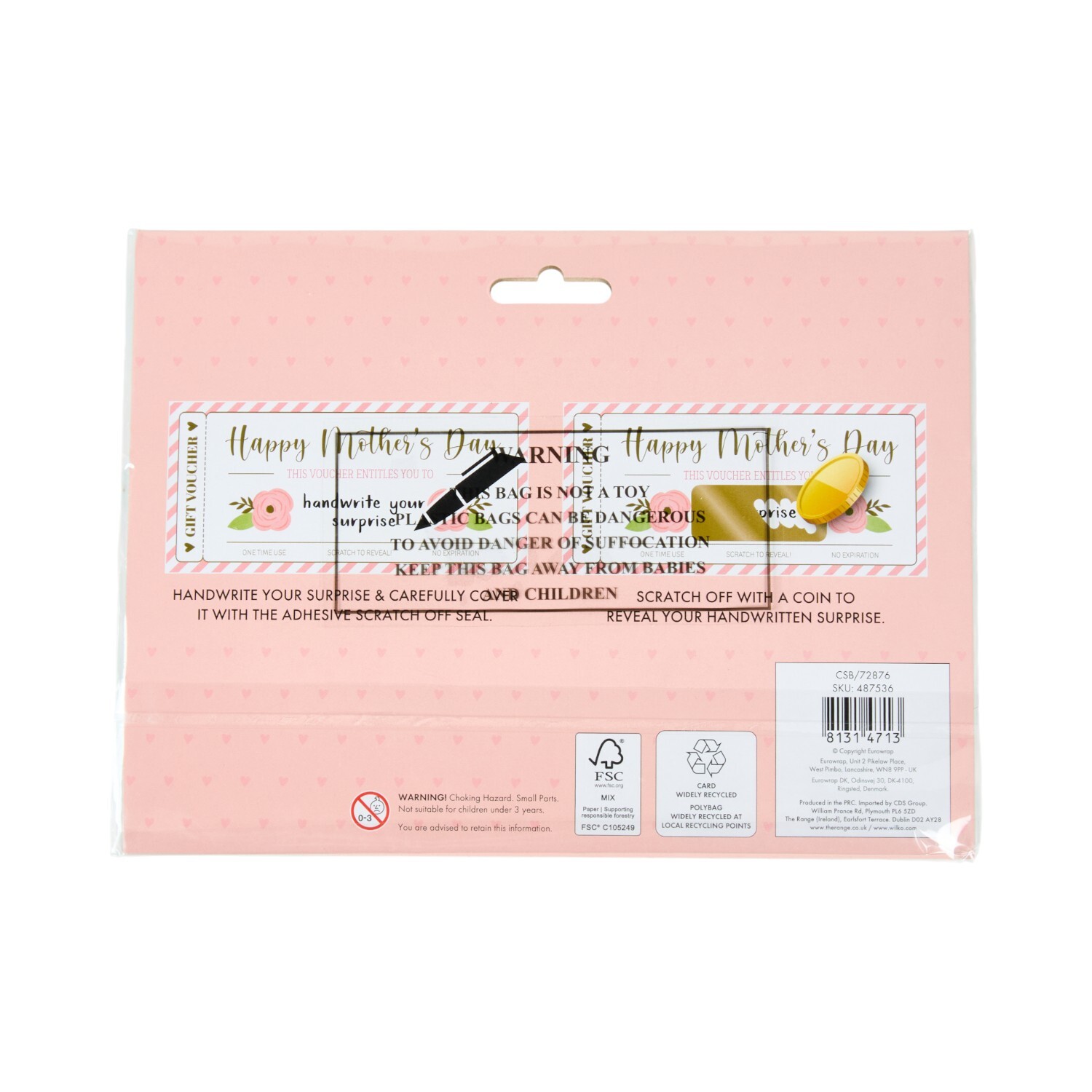 Mothers Day Scratch and Reveal Surprise Card Light Pink Image 4