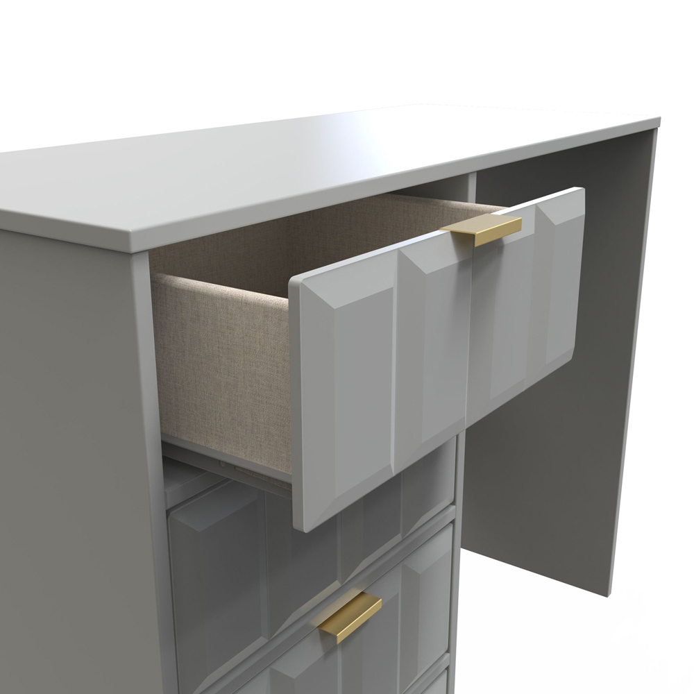 Crowndale Cube 4 Drawer Dusk Grey Dressing Table Image 6