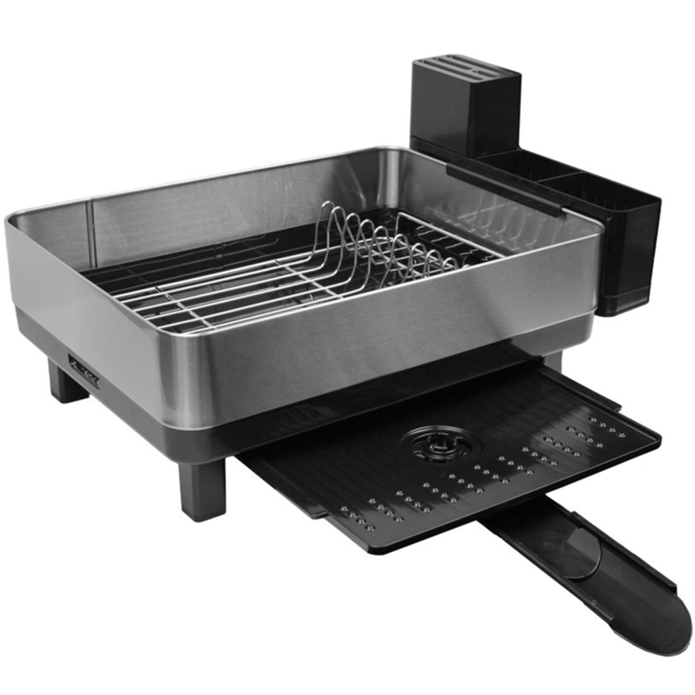 Alivio Grey Dish Rack with Drainer and Draining Board Image 3