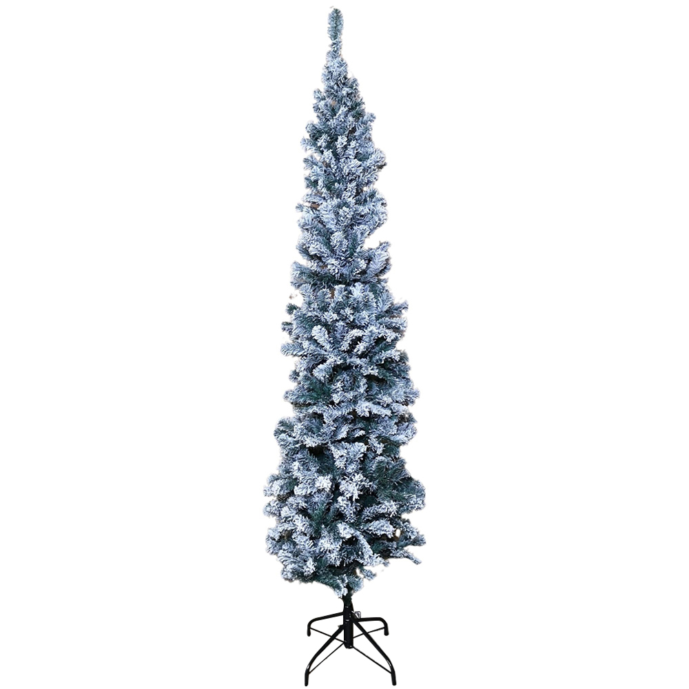 Premier Green Snow Flocked Spruce Pine Artificial Christmas Tree 6.5ft Image 1