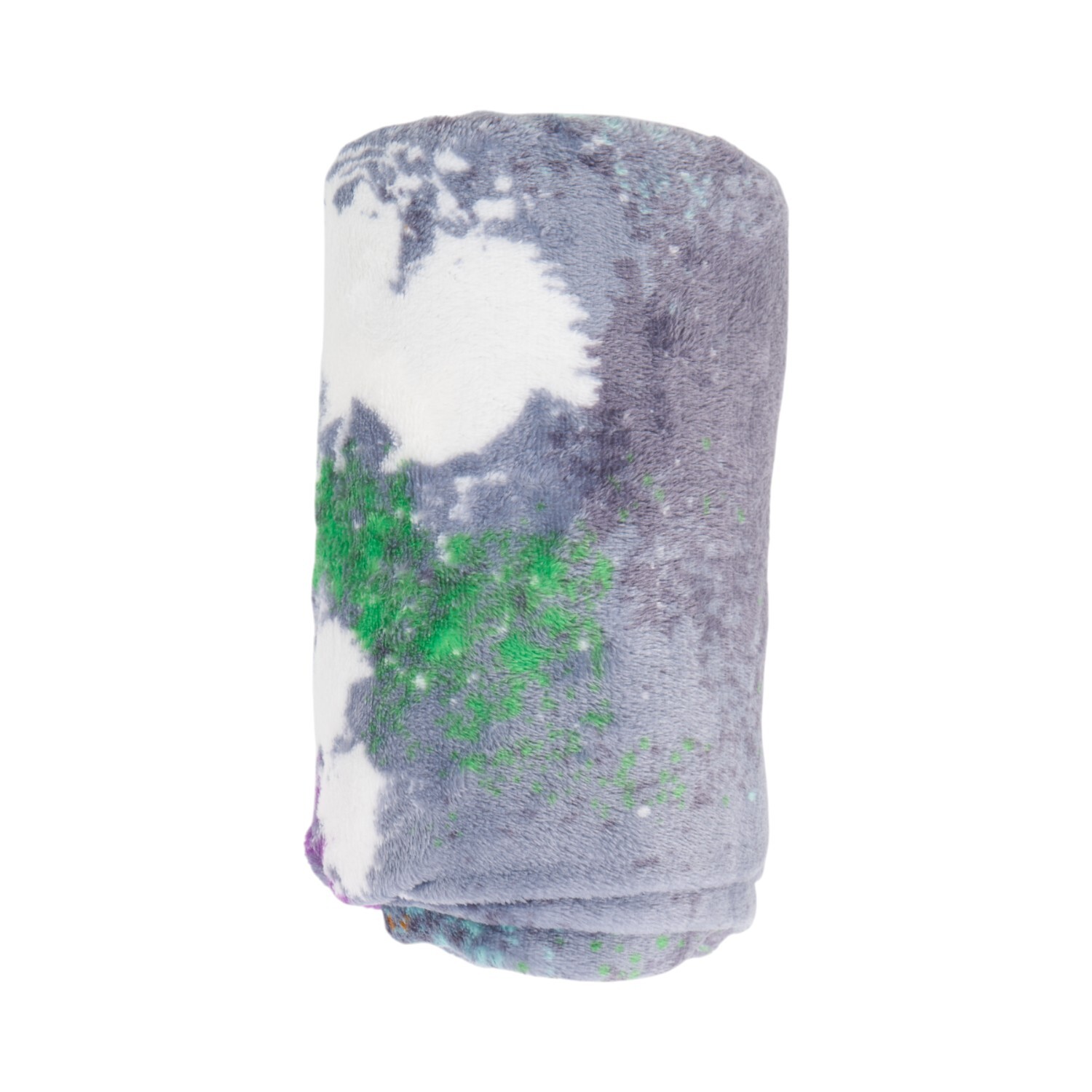 Graffiti Printed Fleece Throw Grey Image 2
