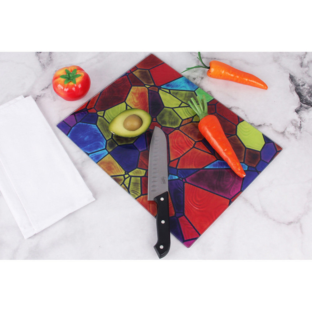 Avilo Multicolour Glass Cutting Board Image 2