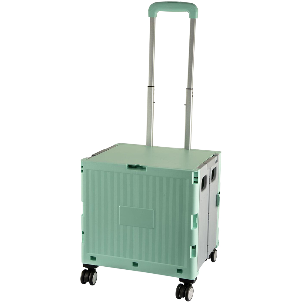 Sewing Online YN8822-GREEN Green Plastic Foldable Craft and Sewing Trolley 47 x 39 x 32cm Image 1