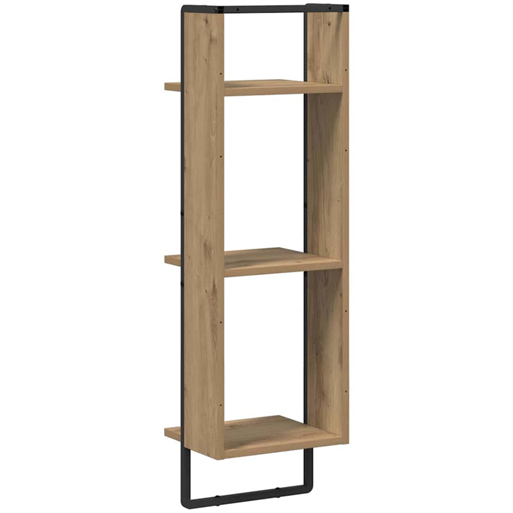 vidaXL 3 Shelf Artisan Oak Wall Shelf Image 6