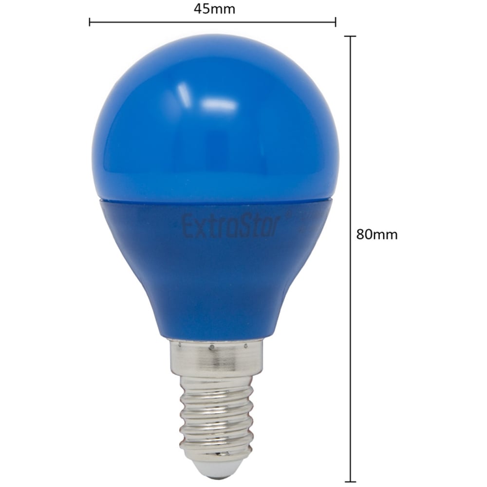 ExtraStar E14 4W Blue Golf Ball LED Light Bulb Image 4