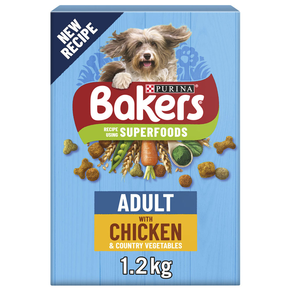 Bakers Chicken and Veg Adult Dry Dog Food 1.2kg   Image 1