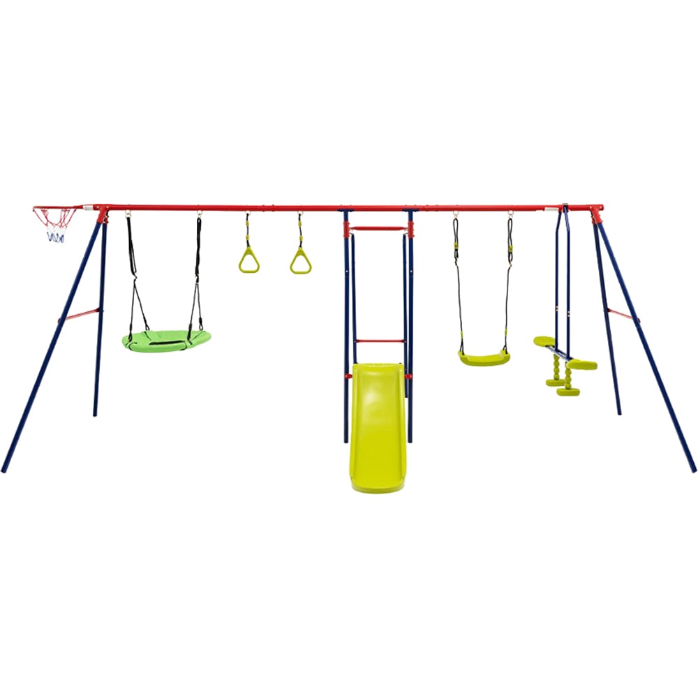 Costway 7-in-1 Kids Swing Play Set Image 1