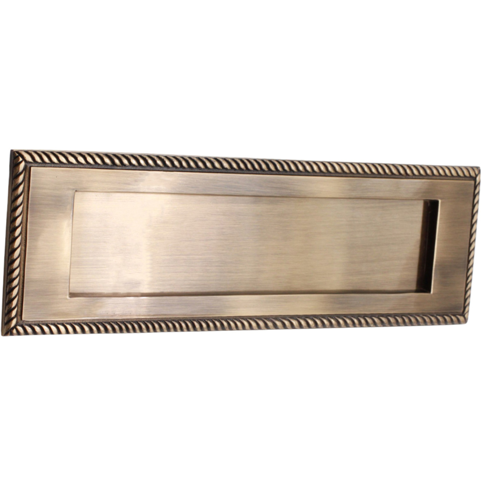 Spira Brass Georgian Antique Brass Letter Plate 250mm Image 1