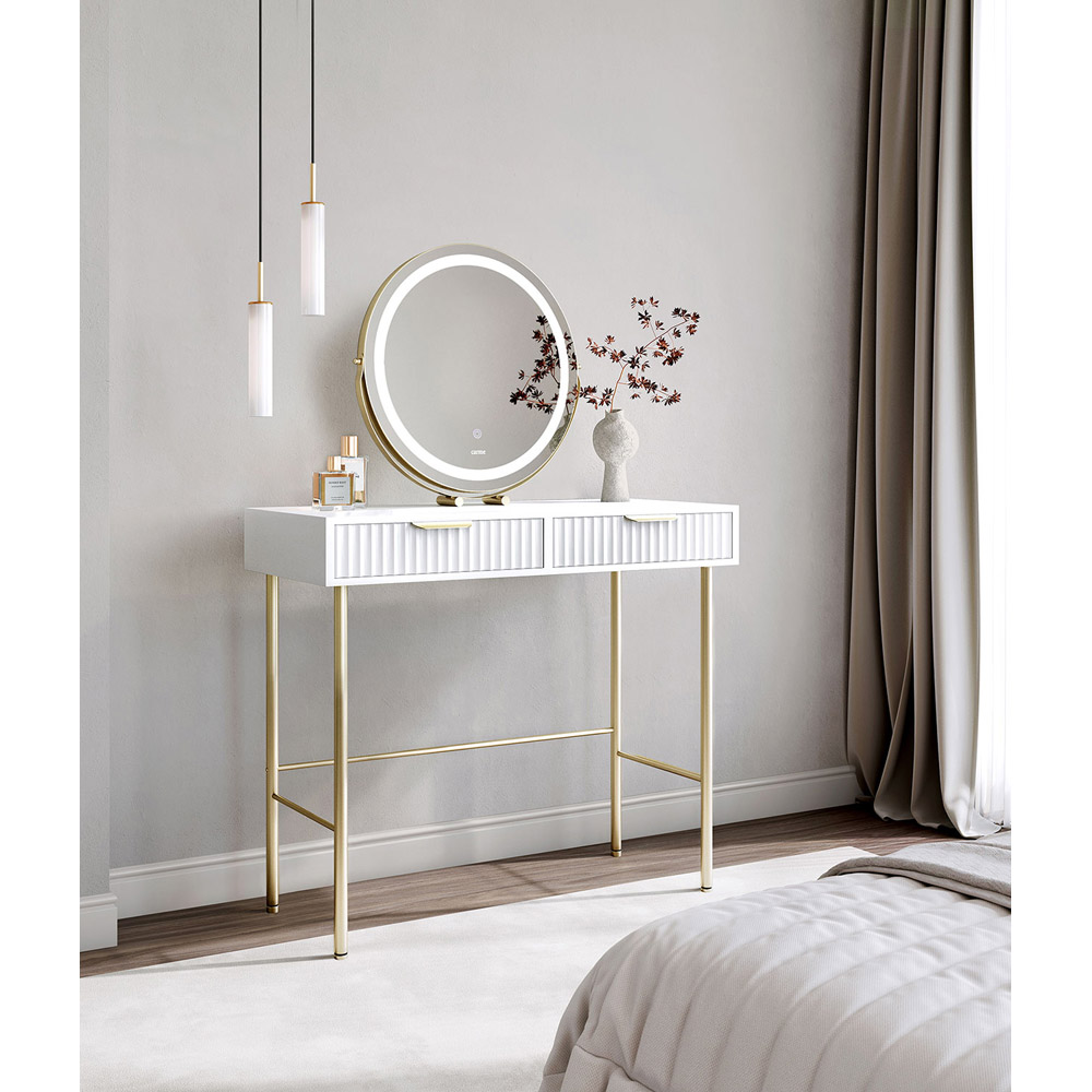 CARME Home Riley 3 Colour LED Gold Touch Sensor Light Mirror Image 6